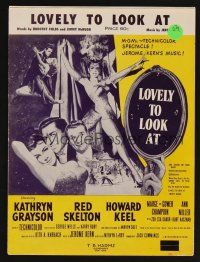 9p392 LOVELY TO LOOK AT sheet music '52 sexy full-length Ann Miller, wacky Red Skelton!