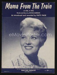 9p395 MAMA FROM THE TRAIN sheet music '56 Irving Gordon, portrait of pretty Patti Page!