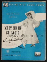 9p400 MEET ME IN ST. LOUIS sheet music '44 Judy Garland, Margaret O'Brien, classic musical!