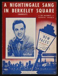 9p417 NEW FACES stage sheet music '40s Gene Krupa, A Nightingale Sang In Berkeley Square!