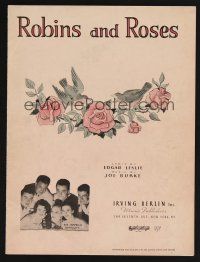 9p445 ROBINS & ROSES sheet music '36 Leslie & Burke, Roy Campbell's Royalists!