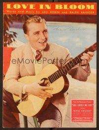 9p455 SHE LOVES ME NOT red style sheet music '34 Bing Crosby w/guitar, Love in Bloom!