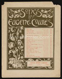 9p457 SHIP OF STATE sheet music '08 songs by Eugene Cowles, cool floral design!