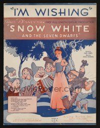 9p478 SNOW WHITE & THE SEVEN DWARFS sheet music '37 Walt Disney fantasy classic, I'm Wishing!