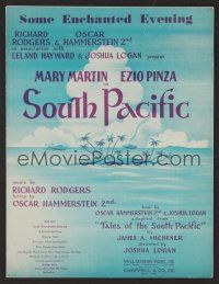 9p486 SOUTH PACIFIC stage sheet music '49 Rodgers & Hammerstein, Some Enchanted Evening!