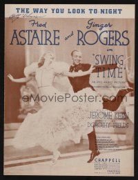 9p501 SWING TIME sheet music '36 Fred Astaire & Ginger Rogers, The Way You Look To-Night!