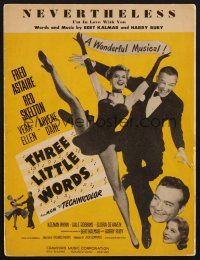 9p511 THREE LITTLE WORDS sheet music '50 Fred Astaire, Red Skelton, Vera-Ellen, Nevertheless!