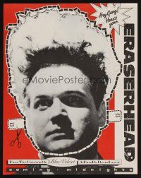 9p016 ERASERHEAD special 11x14 '80s directed by David Lynch, wacky Jack Nance cut-out face mask!