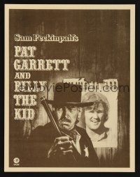 9p092 PAT GARRETT & BILLY THE KID trade ad '73 Sam Peckinpah, Bob Dylan, James Coburn!