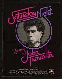 9p093 SATURDAY NIGHT FEVER trade ad '77 cool different image of disco dancer John Travolta!