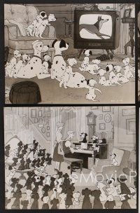9p715 ONE HUNDRED & ONE DALMATIANS 4 8x10 stills '61 most classic Walt Disney canine family cartoon!
