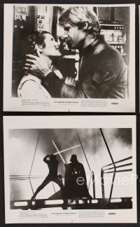 9p670 EMPIRE STRIKES BACK 4 8x10 stills '80 Harrison Ford, Carrie Fisher, Billy Dee Williams!