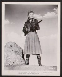 9p676 FURIES 4 8x10 stills '50 great images of sexy Barbara Stanwyck on horseback & w/rifle!