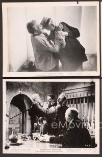9p684 HAUNTED STRANGLER 4 8x10 stills '58 & R62 creepy Boris Karloff choking people!