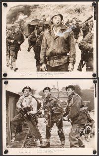9p618 LONGEST DAY 6 8x10 stills '62 Zanuck's World War II D-Day movie, Robert Mitchum, Irena Demich!