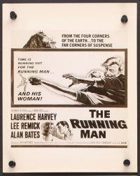 9p635 RUNNING MAN 5 8x10 stills '63 Laurence Harvey, Lee Remick, Carol Reed, cool artwork!