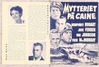 9p020 CAINE MUTINY Danish program '54 Humphrey Bogart, Jose Ferrer, Van Johnson, Fred MacMurray