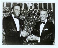 9r149 CHARLTON HESTON/FRED ASTAIRE signed 8x10 still '75 by BOTH, at the Golden Globe Awards!