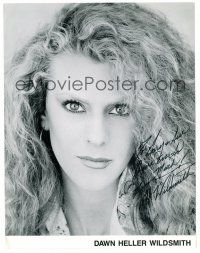 9r153 DAWN WILDSMITH signed 8.5x11 double-sided publicity photo '90s super close up headshot!