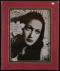9r107 DOROTHY LAMOUR signed & matted 7x9 REPRO still '80s sultry head & shoulders portrait!