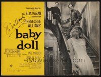 9r083 BABY DOLL signed English promo brochure '57 by BOTH Eli Wallach AND Rip Torn!