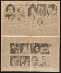 9r092 ESTHER RALSTON signed newspaper page '28 she signed by her photo & also on a review!