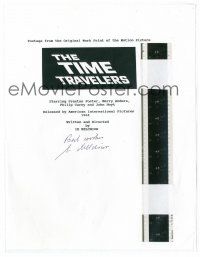 9r110 IB MELCHIOR signed page + film footage '90s with actual film from The Time Travelers!