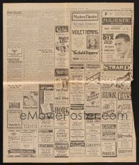 9r094 VIOLET HEMING signed newspaper page '28 she signed it by her photo in a theater ad!