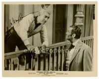 9r139 ANTHONY QUINN signed 8x10 still '59 standing with Henry Fonda from Warlock!