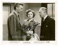 9r143 BETTY LYNN signed 8x10 still '51 stared at by two men from Payment On Demand!
