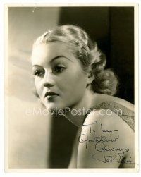 9r226 PATRICIA ELLIS signed 8x10 still '35 great sexy head & shoulders portrait by Elmer Fryer!