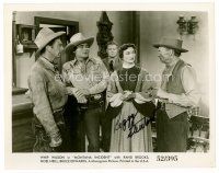9r227 PEGGY STEWART signed 8x10 still '52 with Whip Wilson & others from Montana Incident!