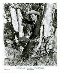 9r238 ROY ROGERS 8x10 still '48 leaning against tree & smiling from Under California Stars!