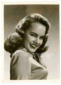 9r245 TERRY MOORE signed 7.25x10 still '40s young & sexy head & shoulders smiling portrait!
