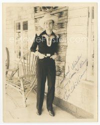 9r247 TEX WILLIAMS signed deluxe 8x10 still '40s full-length when he appeared with Spade Cooley!