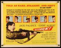 9s372 ATTACK style B 1/2sh '56 Robert Aldrich, art of WWII soldiers Jack Palance & Eddie Albert!