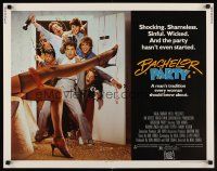 9s377 BACHELOR PARTY 1/2sh '84 wild wacky image of hard partying Tom Hanks & sexy legs!