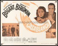 9s419 CASABLANCA REPRODUCTION 1/2sh R56 Humphrey Bogart, Ingrid Bergman, Michael Curtiz classic!