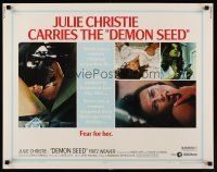 9s443 DEMON SEED style B 1/2sh '77 Julie Christie is profanely violated by a demonic machine!