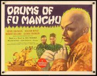 9s449 DRUMS OF FU MANCHU 1/2sh '43 Sax Rohmer, Henry Brandon in the title role!