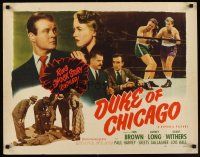 9s451 DUKE OF CHICAGO style A 1/2sh '49 boxing, Tom Brown, Audrey Lang, Grant Withers!