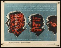 9s465 FACE IN THE CROWD 1/2sh '57 Andy Griffith took it raw like his bourbon & his sin, Elia Kazan