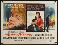 9s484 FREUD 1/2sh '63 John Huston directed, Montgomery Clift, Susannah York, The Secret Passion!