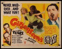 9s492 GILDERSLEEVE'S GHOST style A 1/2sh '44 Harold Peary horror comedy, art of sexy girl & ape!