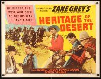 9s521 HERITAGE OF THE DESERT 1/2sh R50 Zane Grey, Donald Woods, Evelyn Venable, Russell Hayden