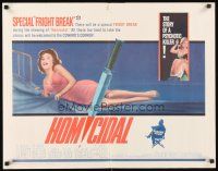 9s528 HOMICIDAL 1/2sh '61 William Castle's frightening story of a psychotic female killer!
