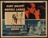 9s534 HOUSEBOAT style B 1/2sh '58 romantic close up of Cary Grant & beautiful Sophia Loren!