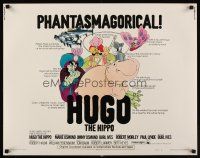 9s536 HUGO THE HIPPO style B 1/2sh '75 phantasmagorical Hungarian animated cartoon!