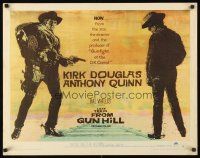 9s576 LAST TRAIN FROM GUN HILL style A 1/2sh '59 Kirk Douglas, Anthony Quinn, John Sturges directed!