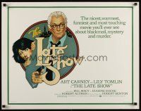 9s579 LATE SHOW 1/2sh '77 great artwork of Art Carney & Lily Tomlin by Richard Amsel!